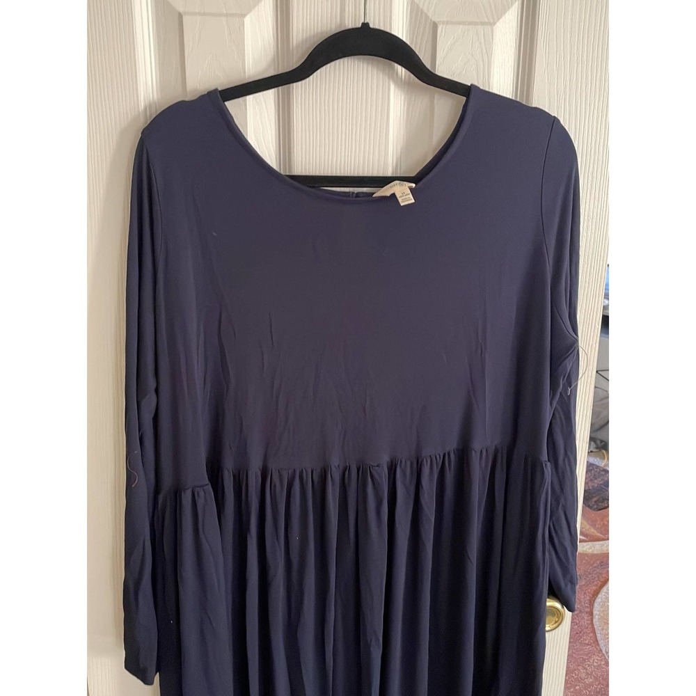 Terra&Sky Plus Size Navy Blue Casual Dress